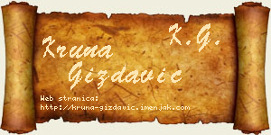 Kruna Gizdavić vizit kartica